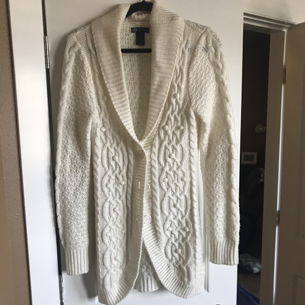 Cream knit cardigan